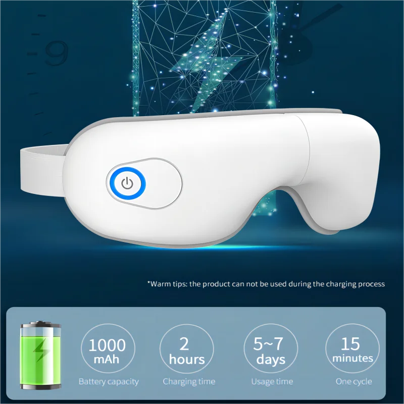 Folding Eye Massager with Bluetooth Music & Airbag Compression – Eye Strain, Dry Eye & Sleep Gift