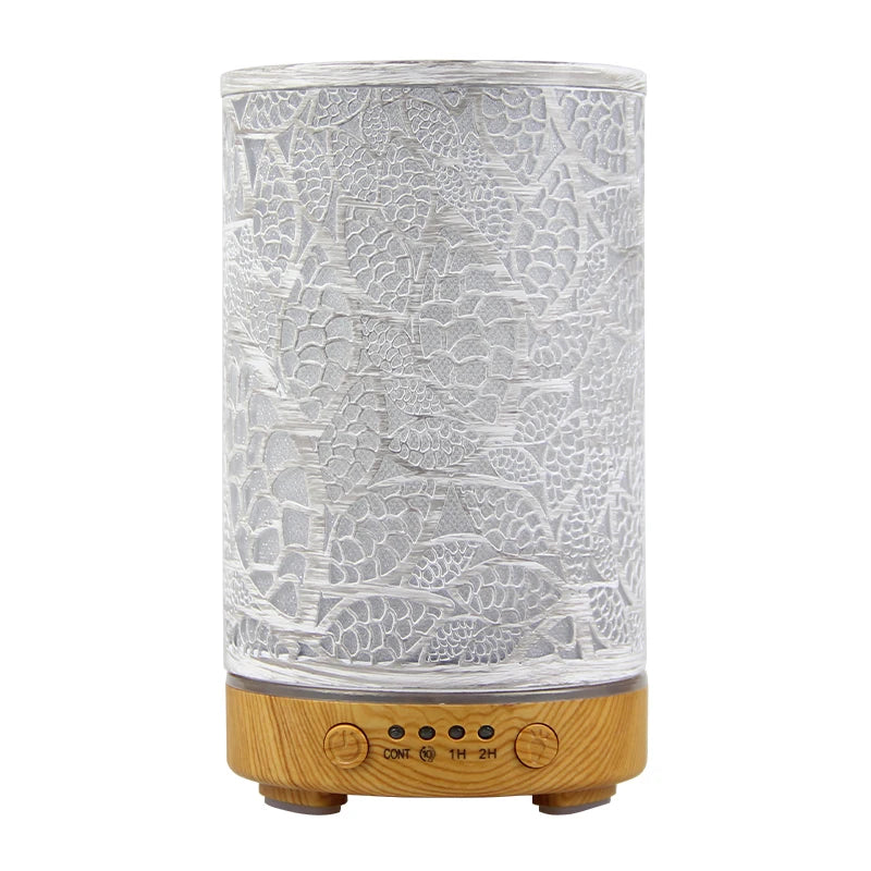 100ml Hollow Ultrasonic Essential Oil Diffuser – Timer, LED Light & Smart Home Aroma