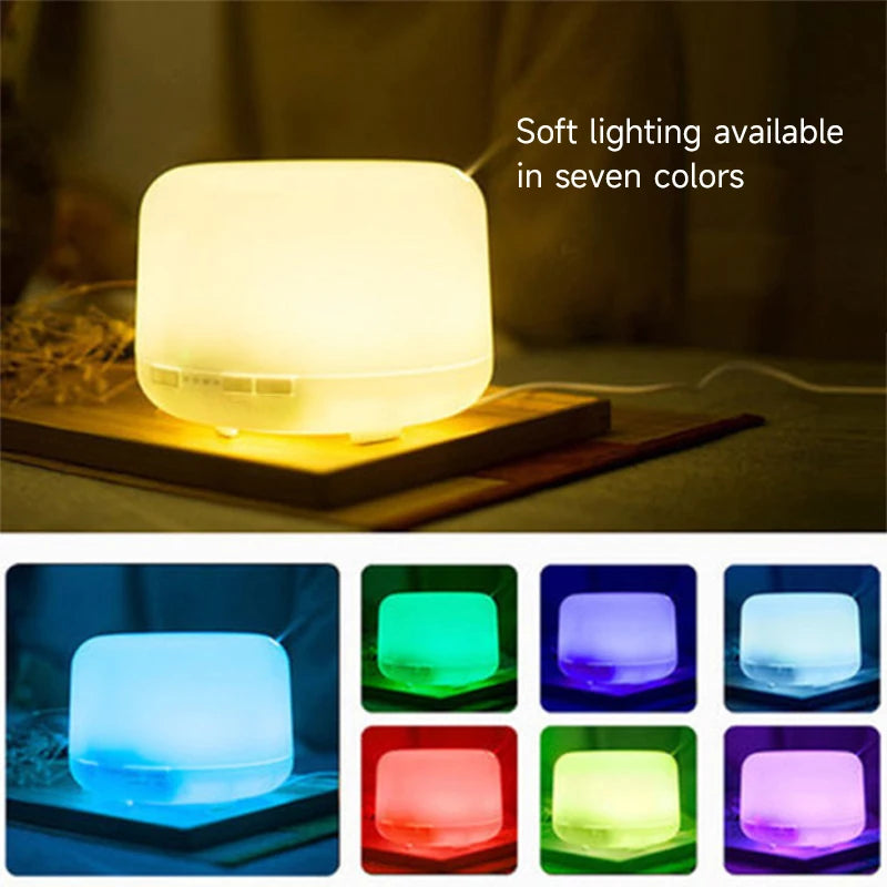500ml Ultrasonic Aroma Diffuser – Remote Control & LED Night Lights Essential Oil Humidifier
