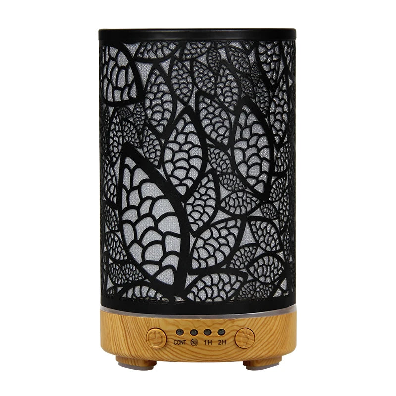 100ml Hollow Ultrasonic Essential Oil Diffuser – Timer & LED Light for Home Aromatherapy