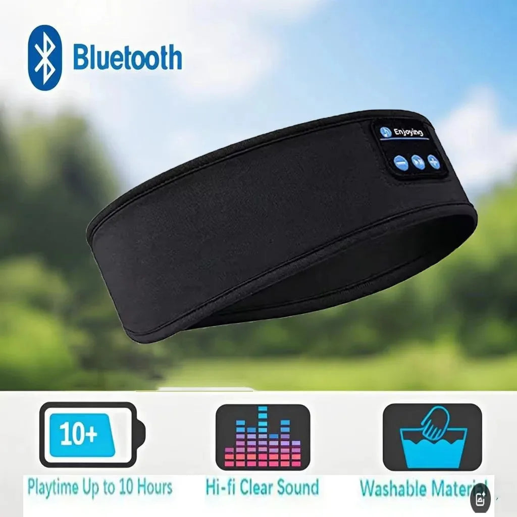 Butterfly Print Bluetooth Headband – Sweatproof Sleep & Workout Eye Mask Wireless Headset