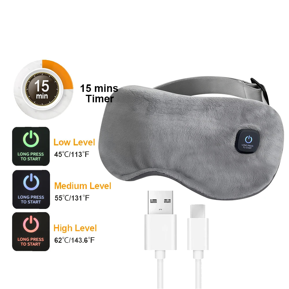 Smart Foldable Eye Massager with Hot Compress & Music – Electric Eye Care Device