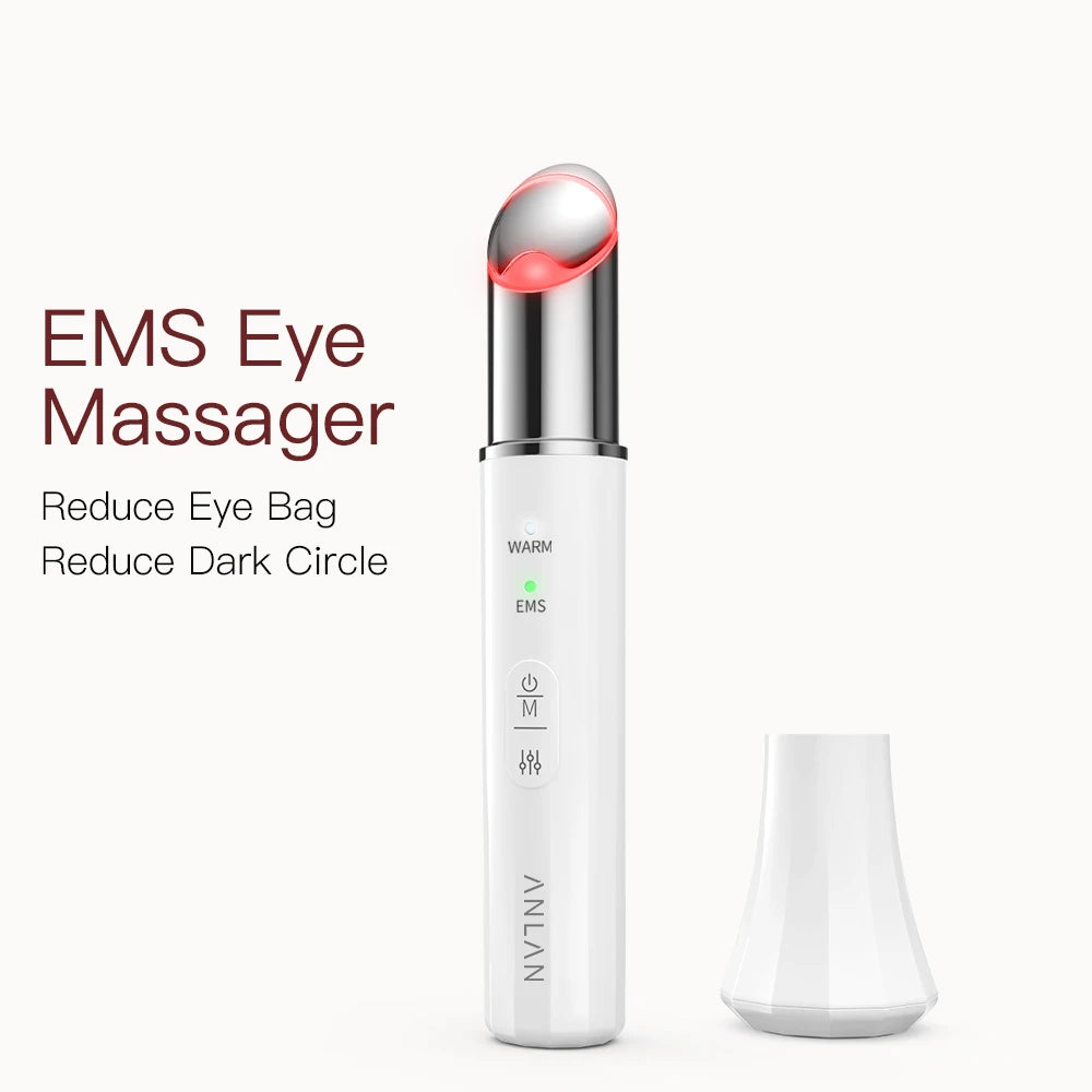 ANLAN 6-in-1 Eye Beauty Device – Microcurrent, Iontophoresis, Red & Blue Light for Eye Lifting