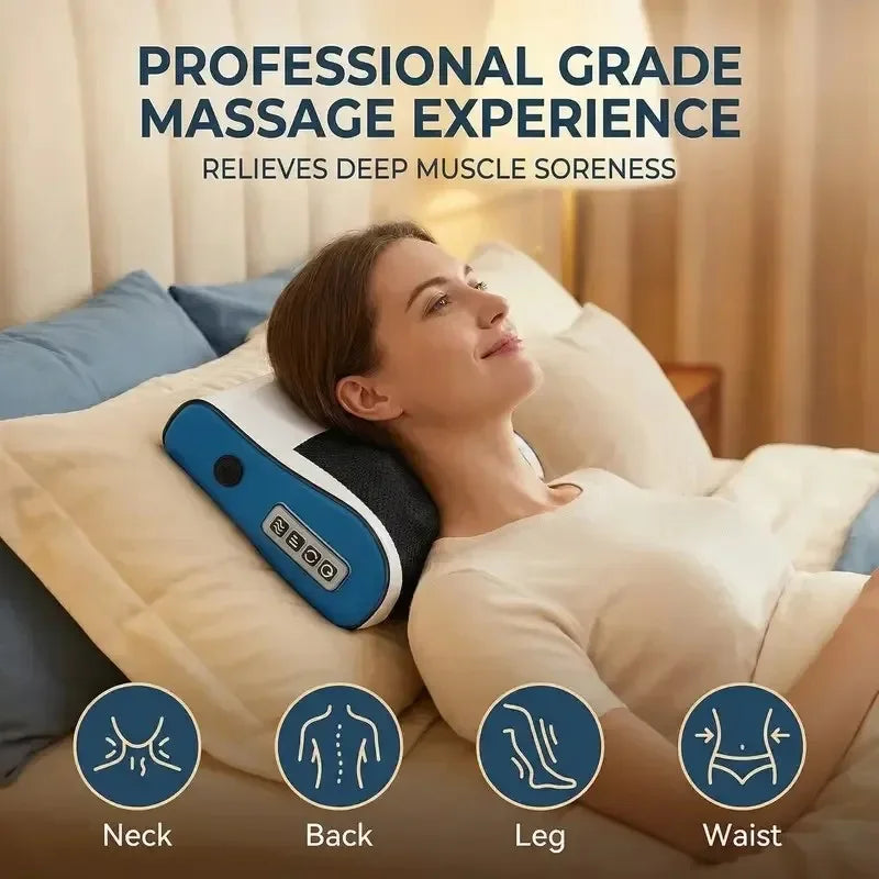 Multifunctional Neck & Shoulder Massager with Hot Compress – Kneading Relief at Home