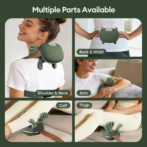 4D Bionic Finger Neck & Shoulder Massager Shawl – Wireless Kneading with Heat