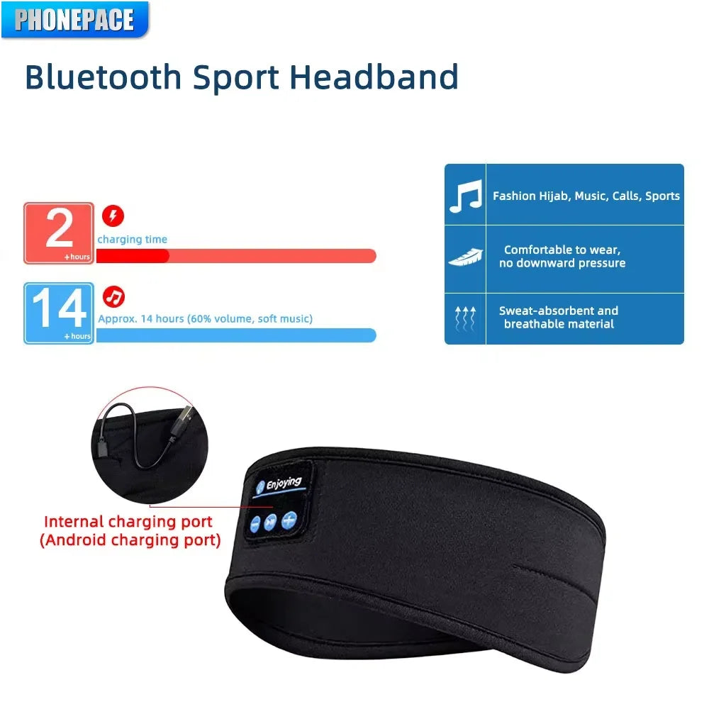 HOMEFISH Bluetooth Sleeping Headband – Wireless Earphones & Eye Mask for Better Sleep