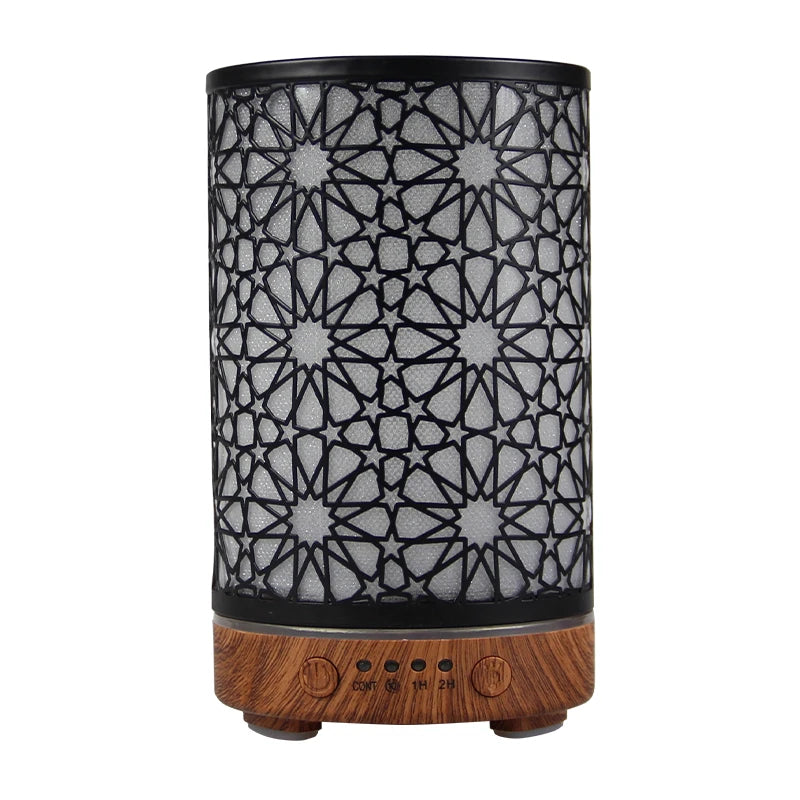 100ml Hollow Ultrasonic Essential Oil Diffuser – Timer & LED Light for Home Aromatherapy