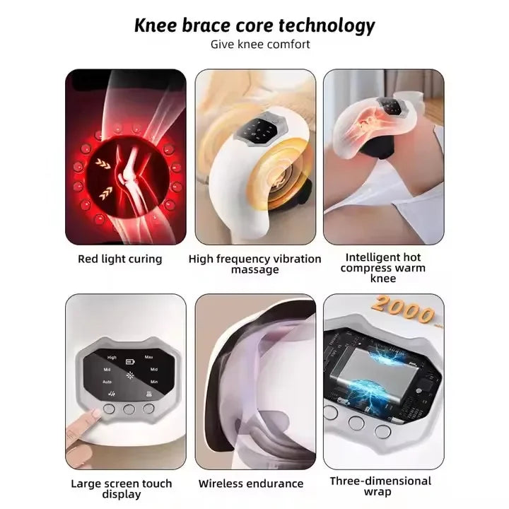 Smart Knee Massager with Infrared Heat & Vibration – Wireless Joint Relief