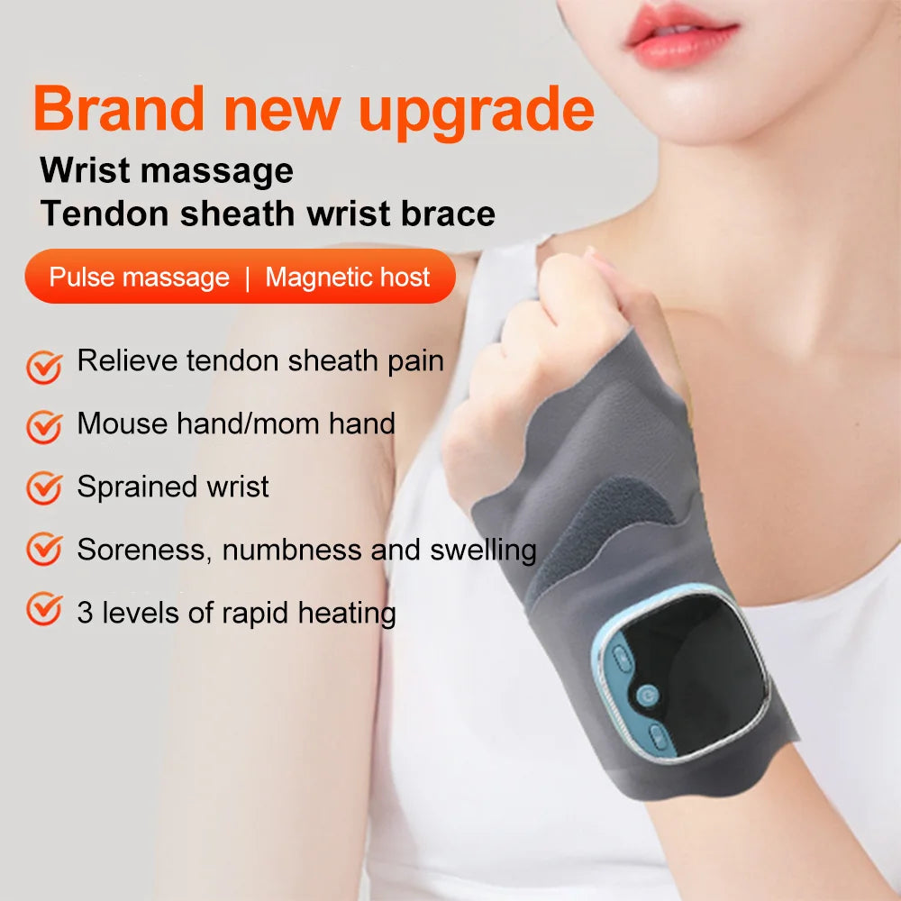 Say Goodbye to Wrist Pain! EMS Microcurrent Massage Far Infrared Heating Wrist Support Essential for Office Workers & Sports