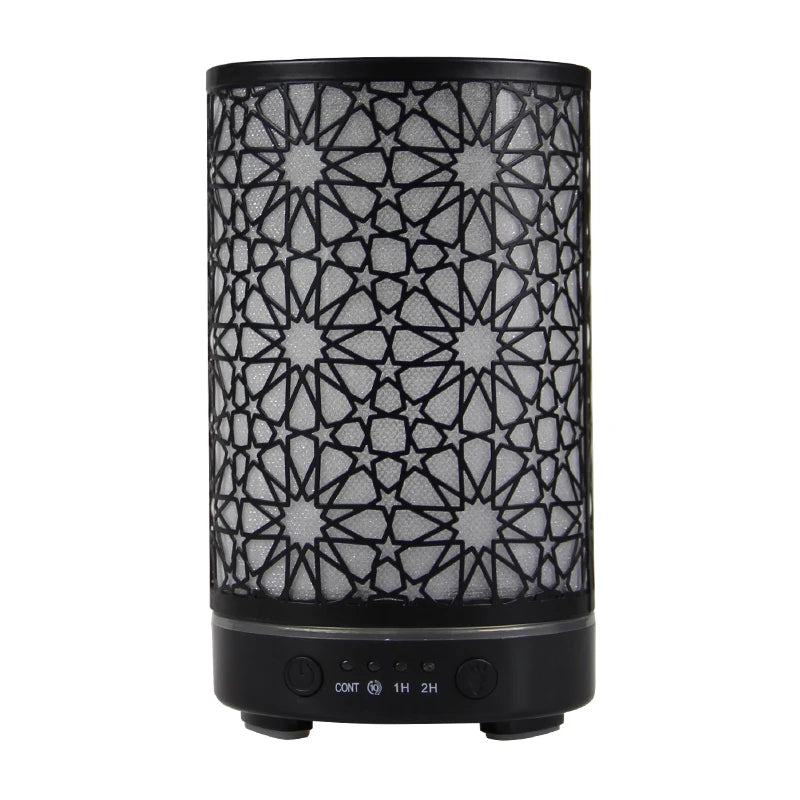 100ml Hollow Ultrasonic Essential Oil Diffuser – Timer & LED Light for Home Aromatherapy