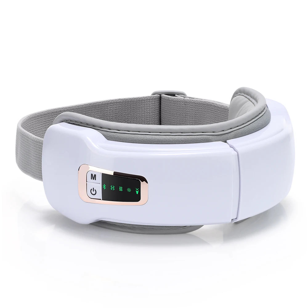 Foldable Eye Massager – Air Pressure, Heat Compress & Bluetooth Music for Eye Relief