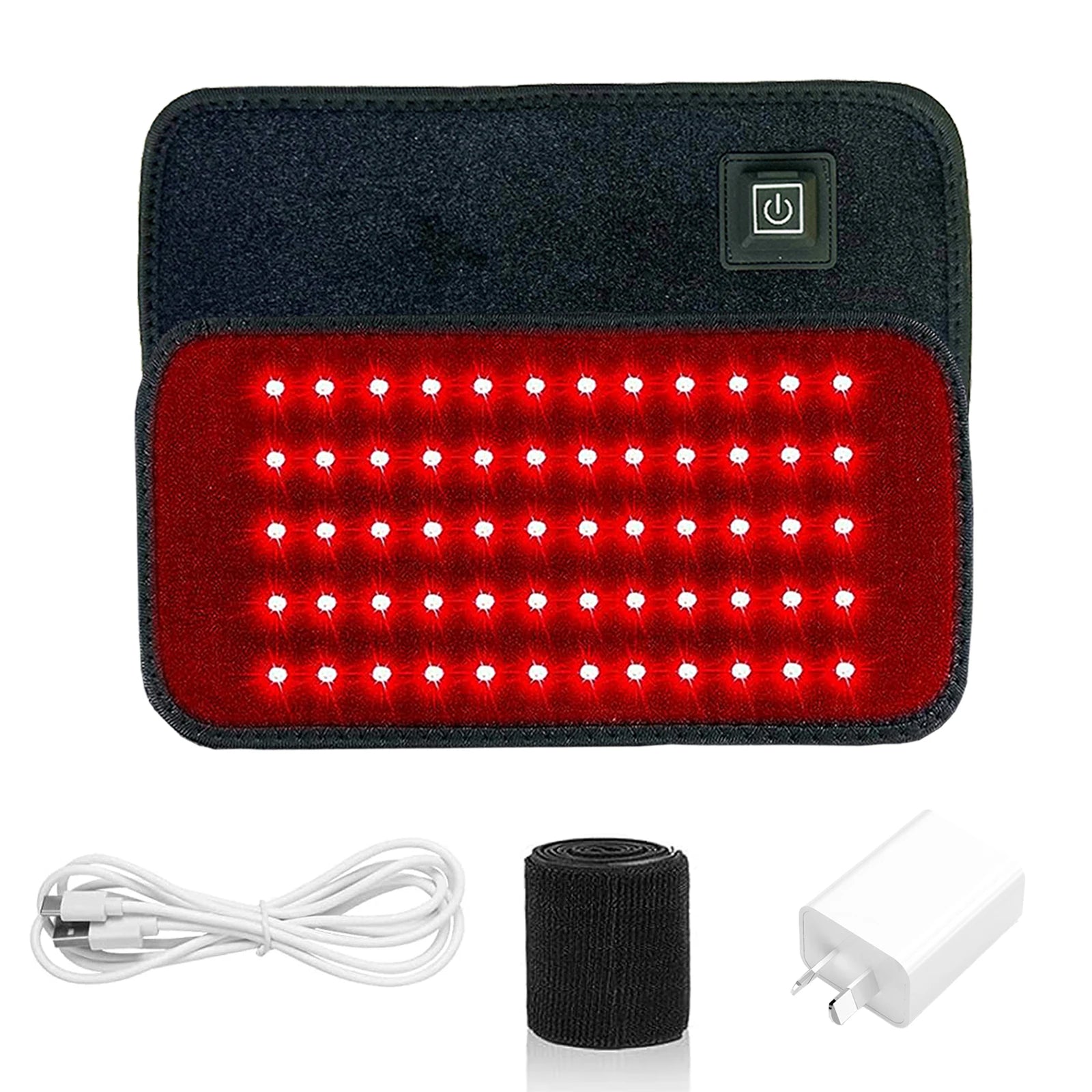 60 LED Red & Infrared Light Therapy Belt – 660nm & 850nm Wrap for Back, Waist & Full Body