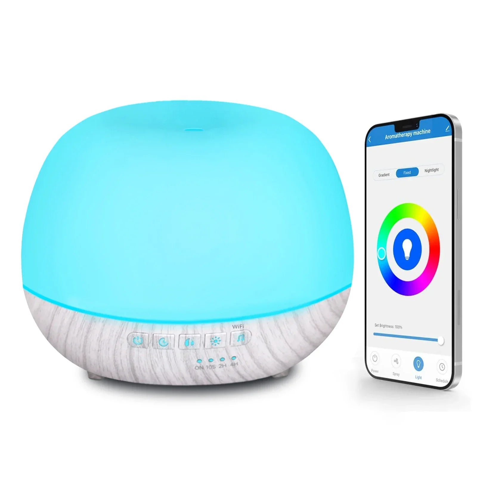 Smart WiFi 500ml Aromatherapy Diffuser – Tuya, Alexa & Google Home Compatible, 7 LED Colours