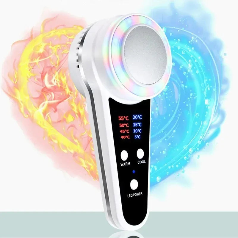 Hot & Cold Cryotherapy Face Massager – Blue Photon Acne Treatment & Skin Lifting