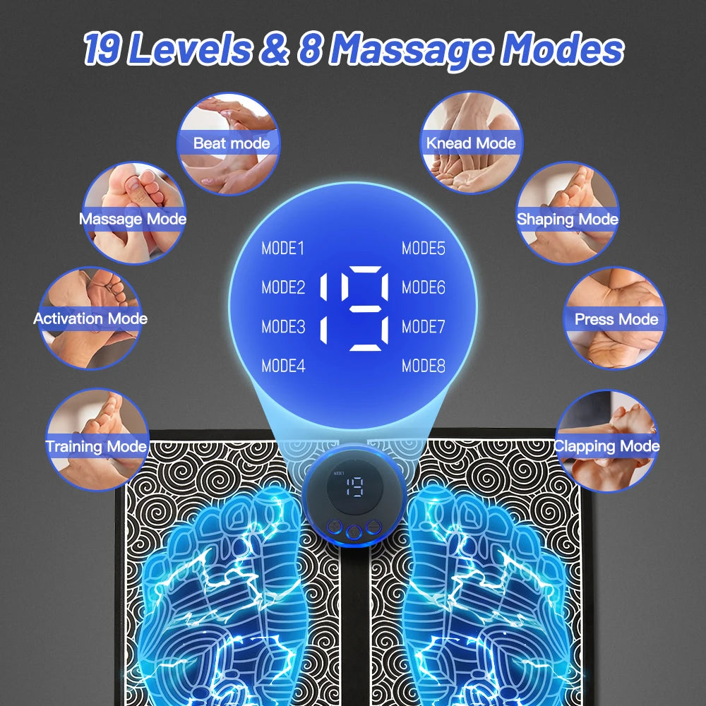 EMS Electric Foot Massager Pad – Relieve Fatigue & Improve Circulation
