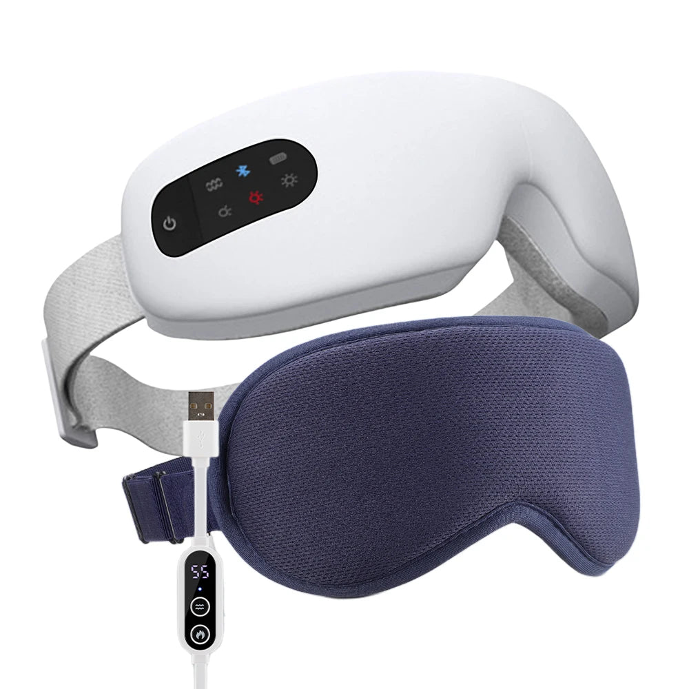 Smart Foldable Eye Massager with Hot Compress & Music – Electric Eye Care Device