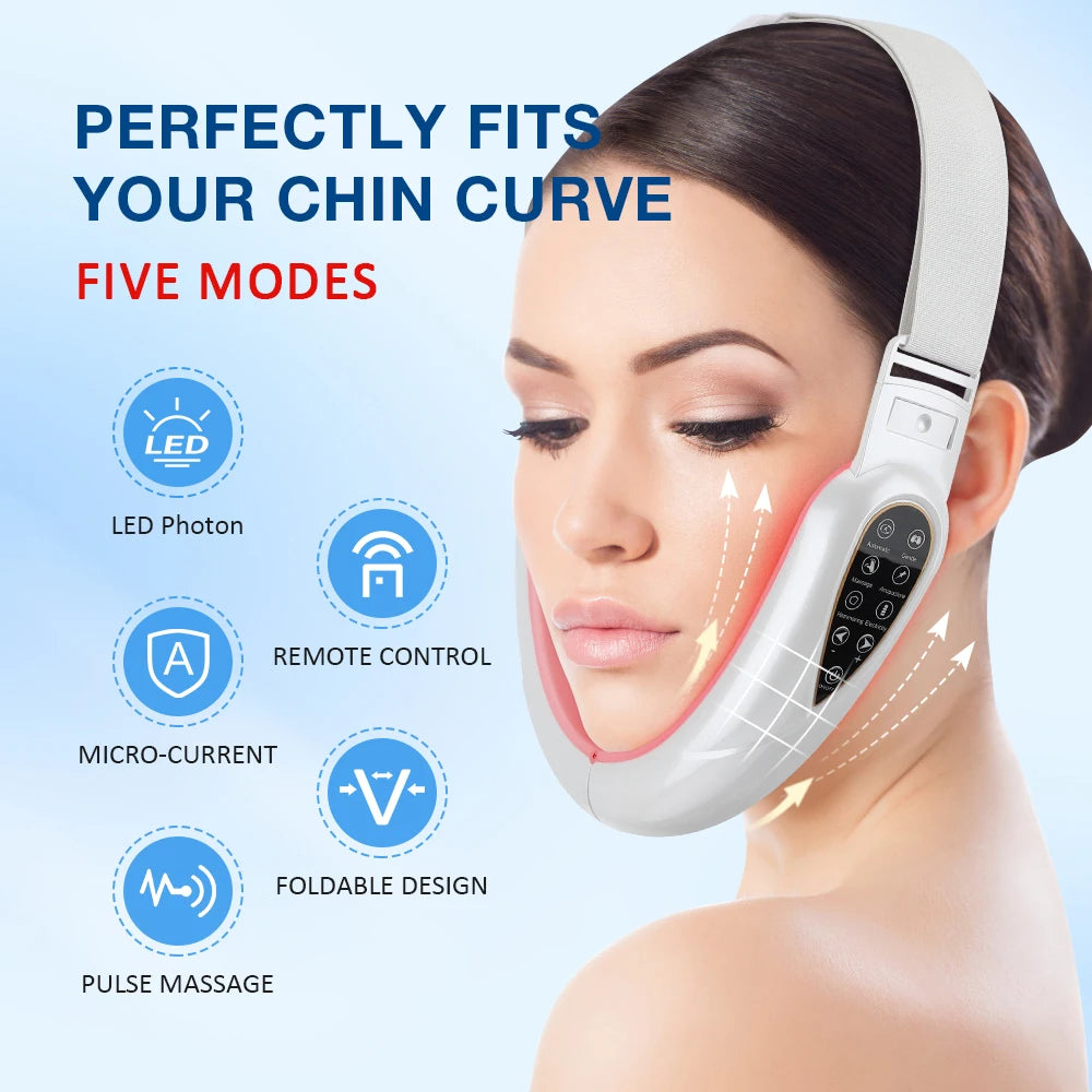 V-Face Slimming Device – 5 Modes EMS Double Chin Reducer & Facial Lifting