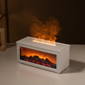 Mini Fireplace Aromatherapy Diffuser – 7-Colour Flame Essential Oil Humidifier