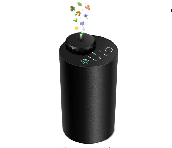 Waterless Cordless Essential Oil Diffuser – Battery Operated, 3 Mist Levels, Car & Home Use