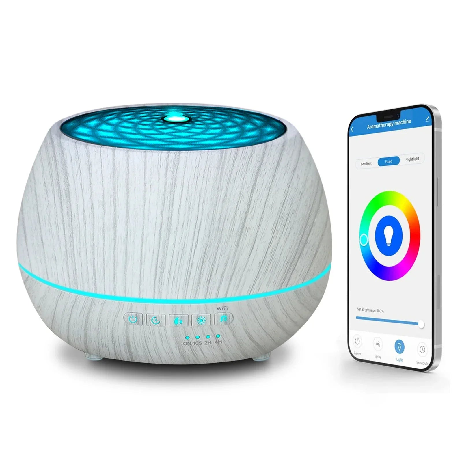 Smart WiFi 500ml Aromatherapy Diffuser – Tuya App, Alexa & Google Home, 7 LED Colours
