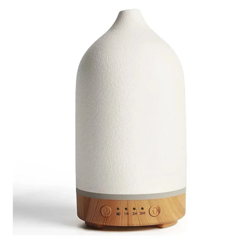 Ceramic Aroma Diffuser – Aromatherapy Cool Mist Ultrasonic Humidifier with 7 LED Colours