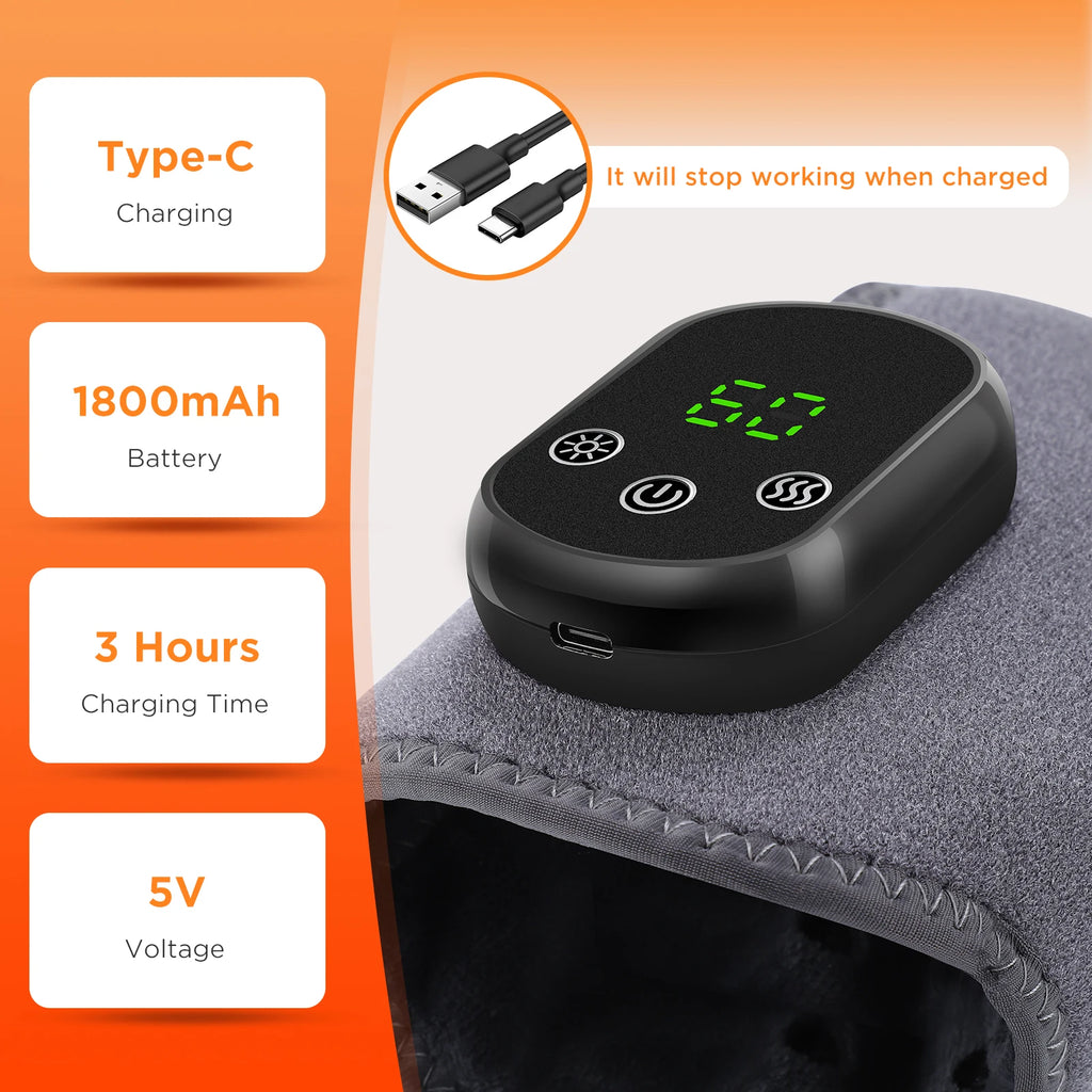 Electric Heated Ankle & Wrist Massager – Vibration + Heat for Joint Relief