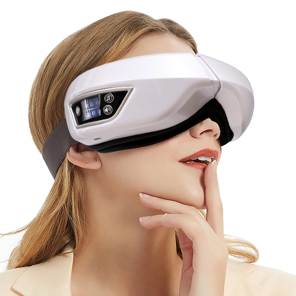Smart Foldable Eye Massager – Vibration, Airbag Compression & Bluetooth Music for Eye Relief