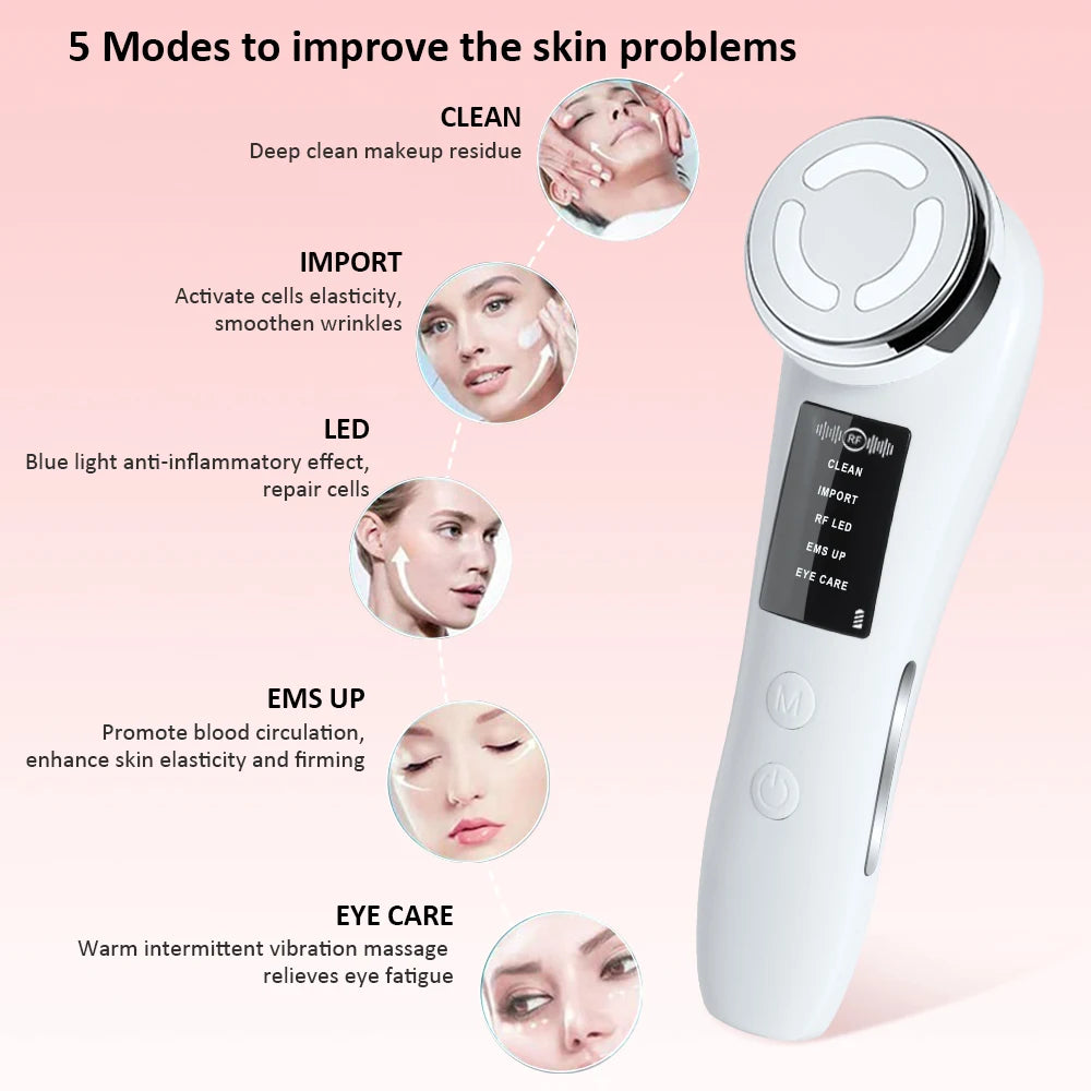 EMS Microcurrent Facial Massager – Anti-Ageing Face Lifting & Skin Tightening Device