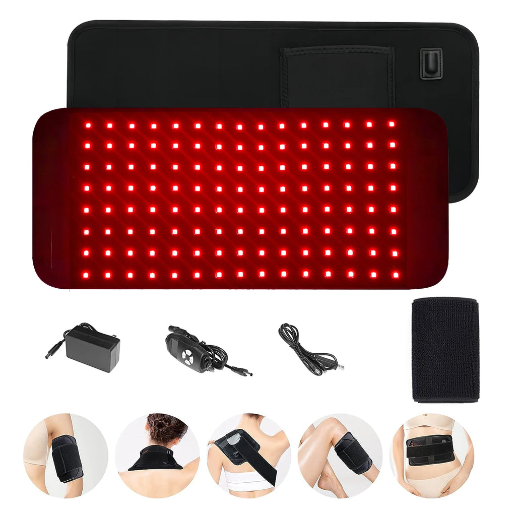 Red & Infrared Light Therapy Pad – 660nm & 850nm Wearable Wrap for Face, Body & Joint Relief