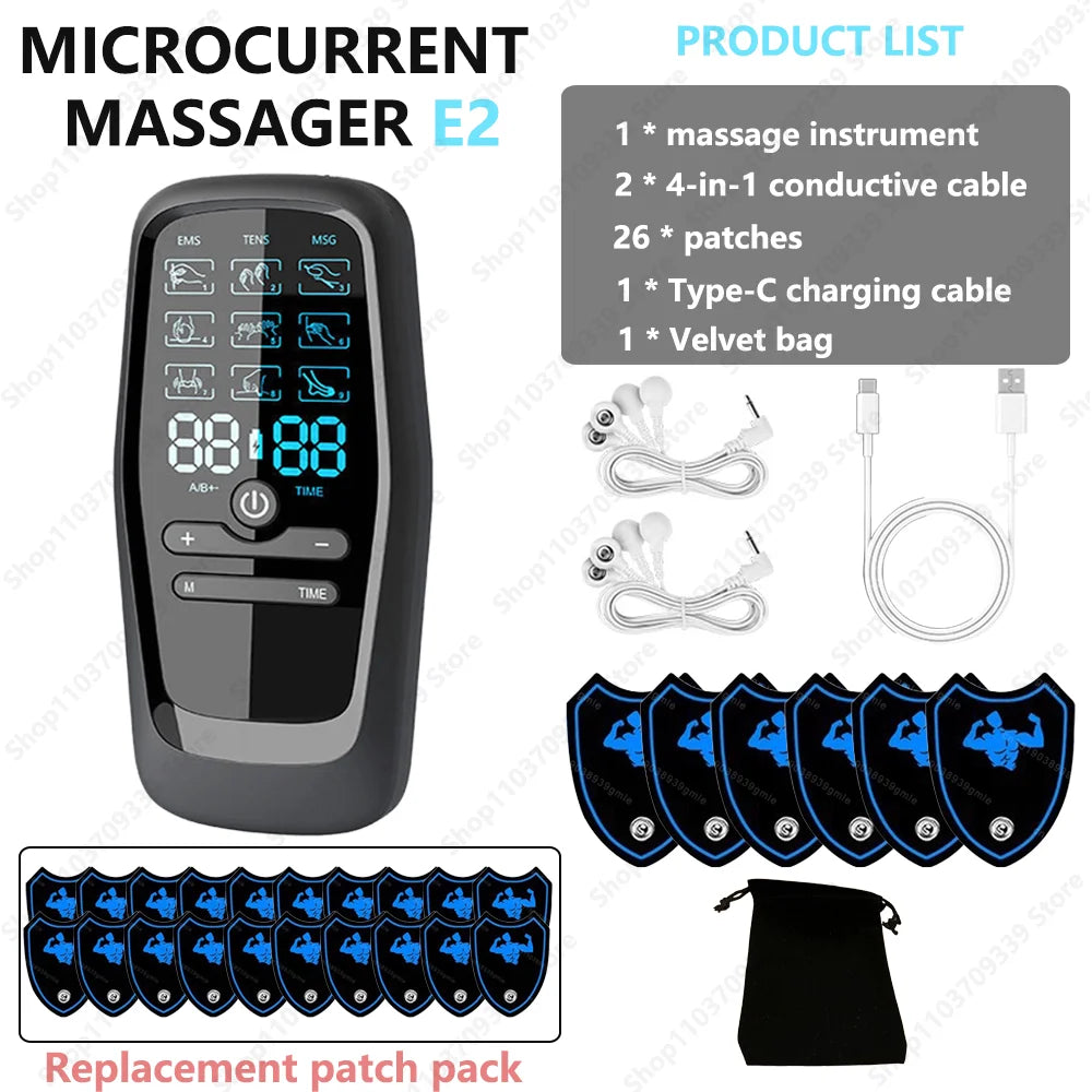 TENS EMS Physiotherapy Muscle Stimulator – 6 Modes, 19 Levels, USB Rechargeable