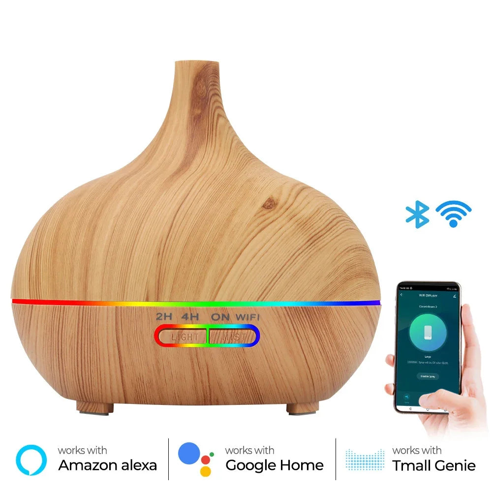 Tuya WiFi Smart Humidifier & Aroma Diffuser – Works with Google Home & Alexa