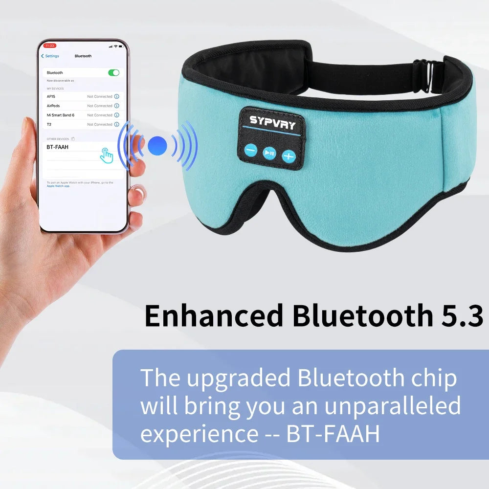 Bluetooth Sleep Eye Mask with Headphones – 3D Adjustable Blindfold for Men & Women