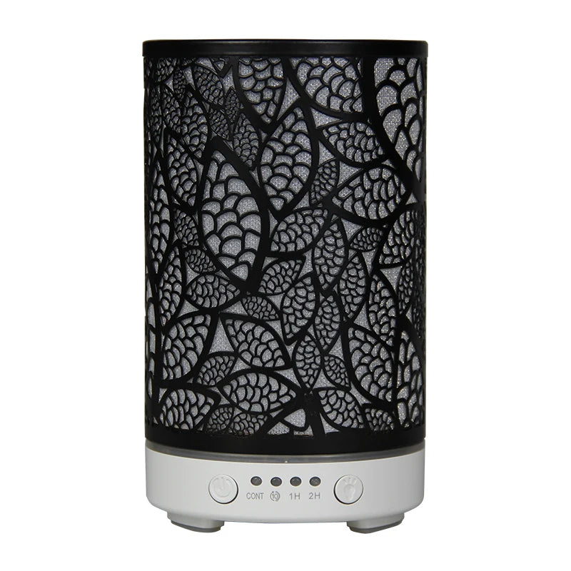 100ml Hollow Ultrasonic Essential Oil Diffuser – Timer, LED Light & Smart Home Aroma