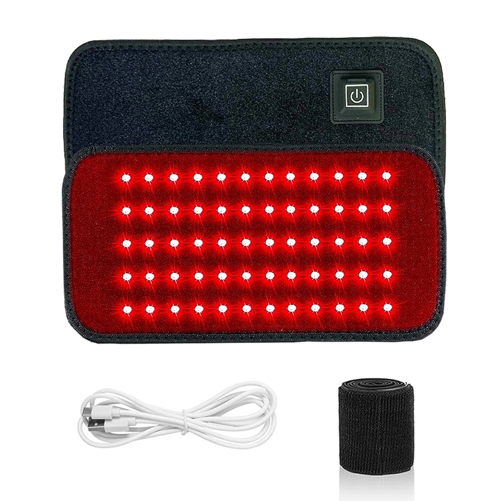 60 LED Red & Infrared Light Therapy Belt – 660nm & 850nm Wrap for Back, Waist & Full Body