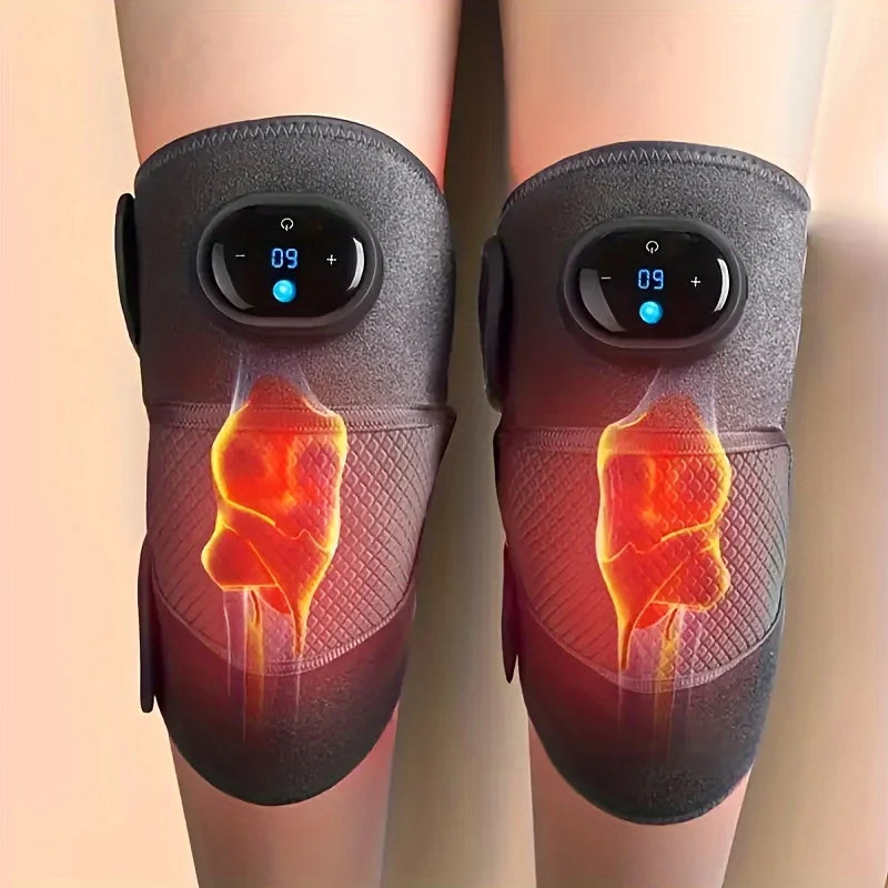 3-in-1 Heated Knee, Elbow & Shoulder Wrap – Vibrating Heat Pad for Joint Relief