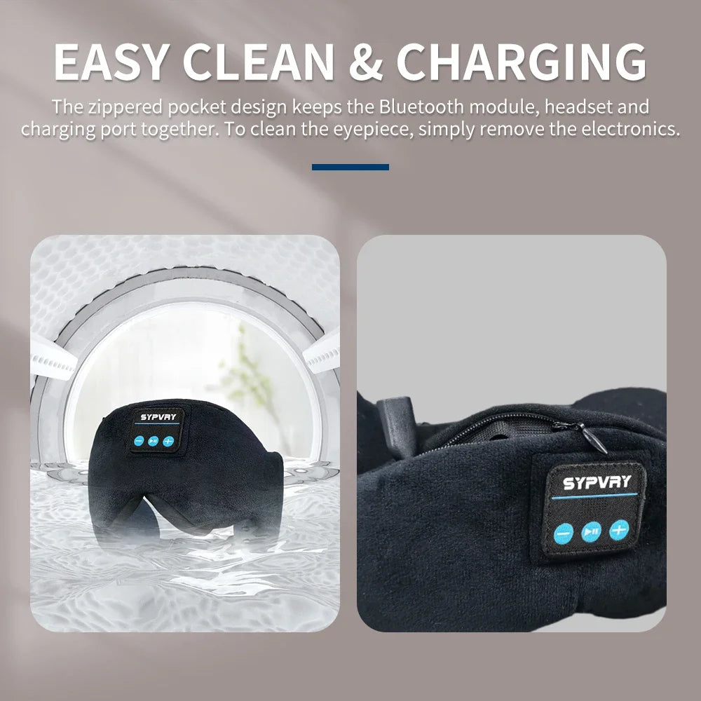 Bluetooth Sleep Eye Mask with Immersive Headphones – Comfortable Wireless Sleep Mask