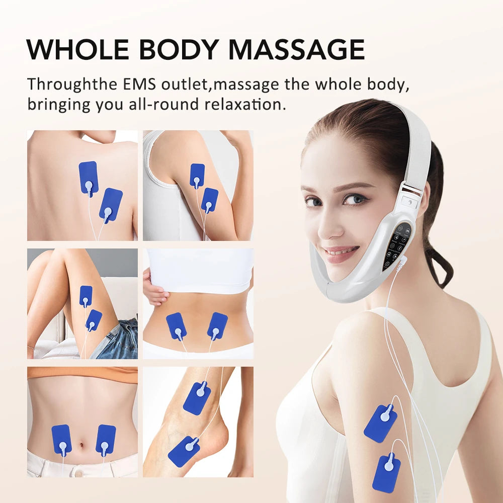 V-Face Slimming Device – 5 Modes EMS Double Chin Reducer & Facial Lifting