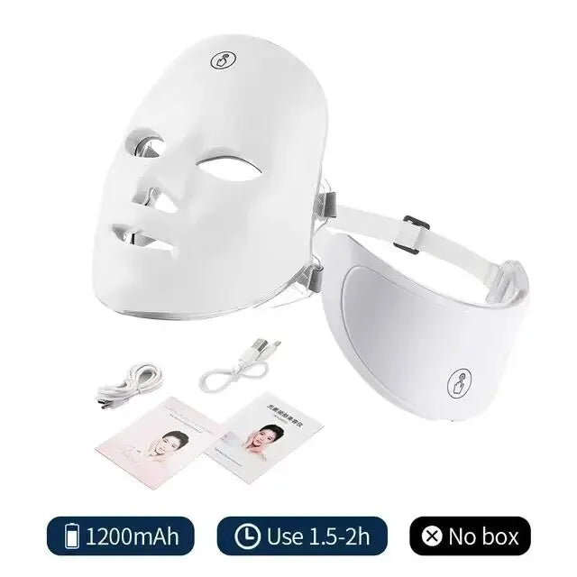 7-Colour LED Face & Neck Mask – Bio-Light Therapy for Skin Tightening, Lifting & Whitening