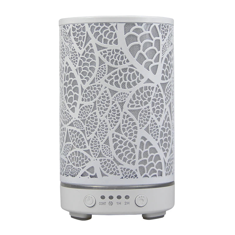 100ml Hollow Ultrasonic Essential Oil Diffuser – Timer, LED Light & Smart Home Aroma