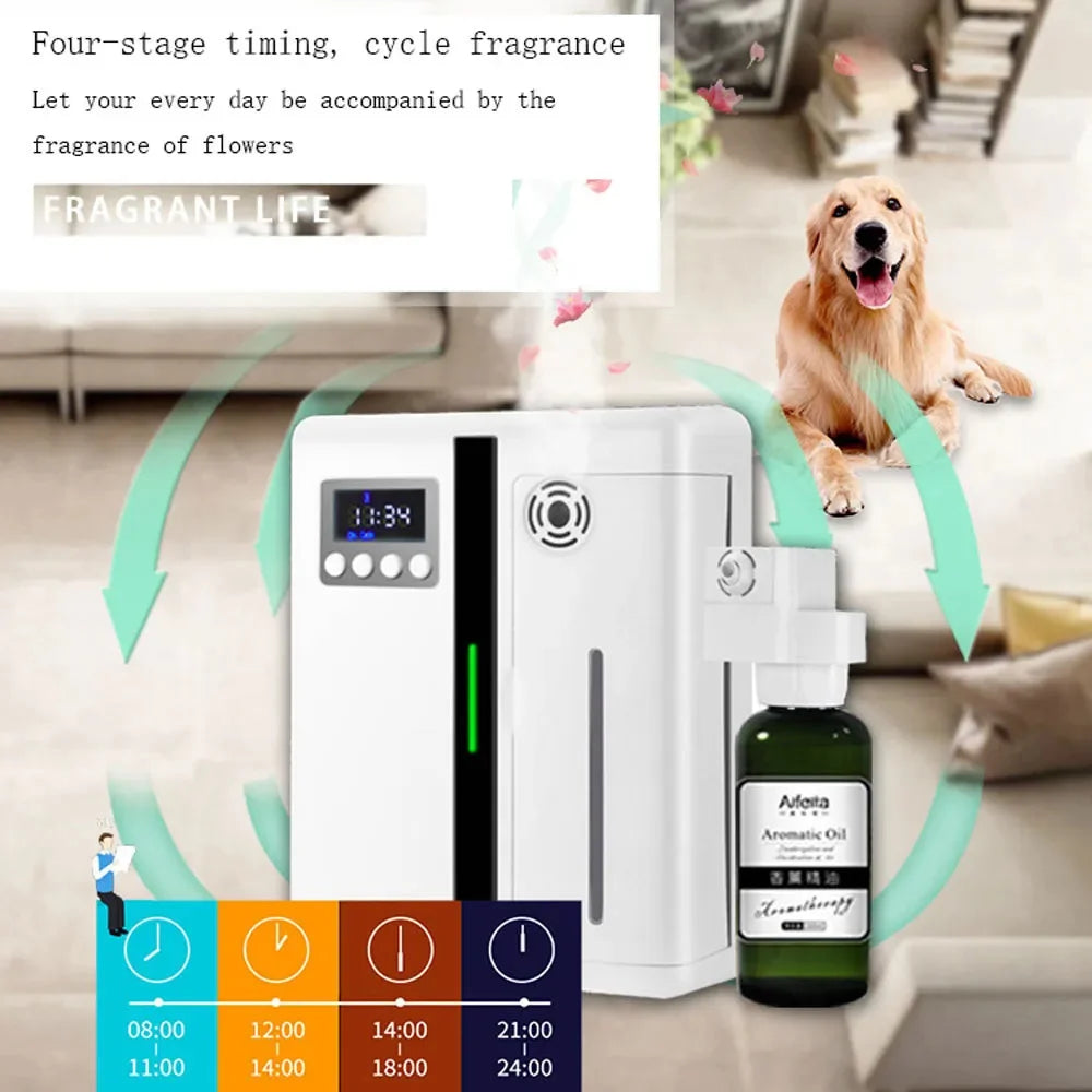 Bluetooth Fragrance Diffuser – 300m³ Coverage Electric Essential Oil Scent Diffuser for Home