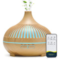 500ml Wood Grain Aromatherapy Diffuser – Remote Control, 7 Colour LED & Ultrasonic Humidifier