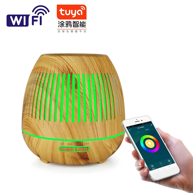 Tuya WiFi Smart Aroma Diffuser – Works with Google Home & Alexa, Ultrasonic Humidifier