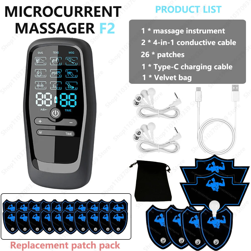 TENS EMS Physiotherapy Muscle Stimulator – 6 Modes, 19 Levels, USB Rechargeable